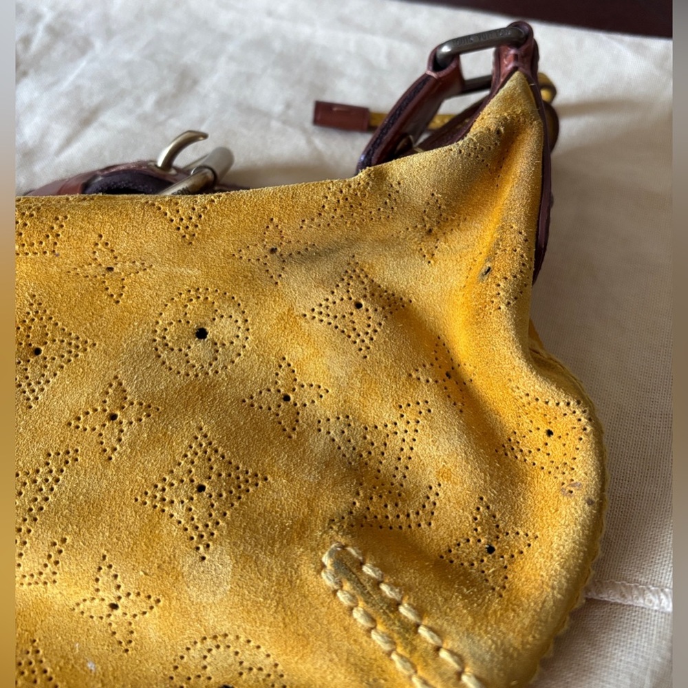 AUTHENTIC Louis vuitton limited edition suede Onatah bag marigold hobo Y2K 2005 - Picture 10 of 11